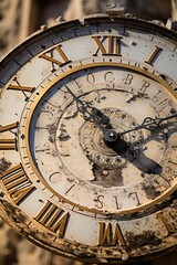 Obraz premium old clock in roman digits