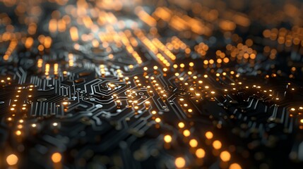 A picture that symbolizes artificial intelligence, with light and a sense of technology 