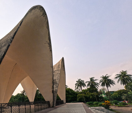 Shell structure of Mausoleum of three leaders at Shahbag Dhaka University area