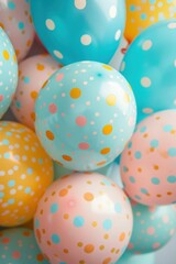 Pastel balloons, perfect for vibrant and joyful party decorations 