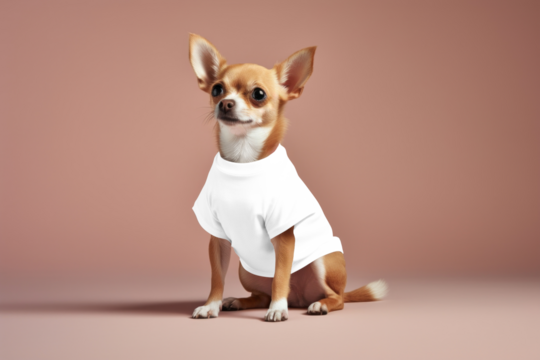 Dog t-shirt png transparent mockup