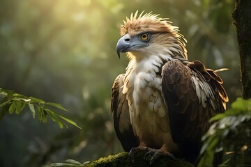 Obraz premium The Philippine Eagle On Tree