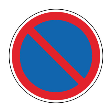 Eingeschr&auml;nktes Halteverbot Schild Vektor