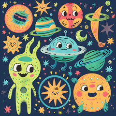 cartoon illustrator card or background