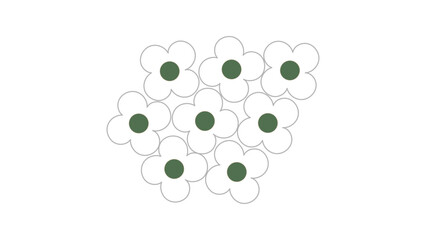This a beautiful truss with eight white-green flowers