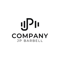 JP Barbell Logo Vector is simple and modern. Suitable for heavy sports lovers, bodybuilders, fitness, athletes and so on.