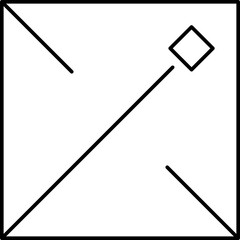 square consisting of triangles, black lines