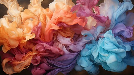 Abstract swirls of colors in dynamic motion