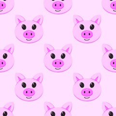 seamless pattern with pigs