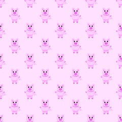 seamless pattern with pigs 