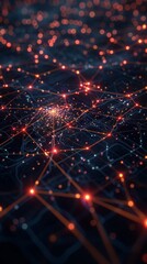futuristic 3d animation diagram graph, data points, black background 