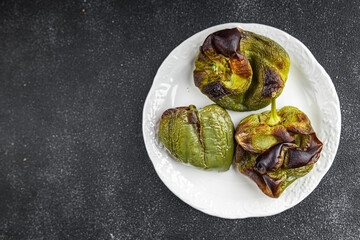 baked pepper vegetable natural fresh appetizer meal food snack on the table copy space food background rustic top view keto or paleo diet vegetarian vegan food no met