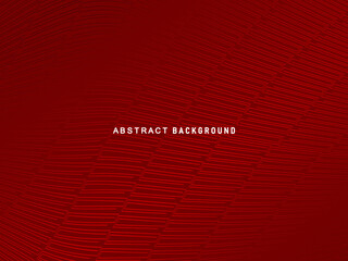 Abstract red glowing geometric lines on dark red background. Modern shiny red circle lines pattern. Futuristic technology concept, perfect for covers, posters, banners, brochures, websites, etc.