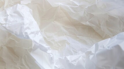 Obraz premium Close-up of tissue paper, gentle morning light, delicate and translucent with fine wrinkles.