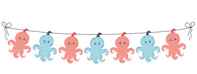 Summer decoration, party decoration, octopus