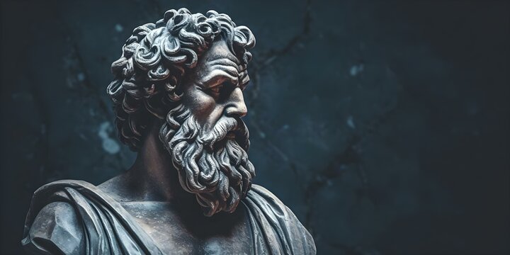 Plato a key figure in Ancient Greek philosophy is known for sculpture. Concept Ancient Greek philosophy, Plato, sculpture