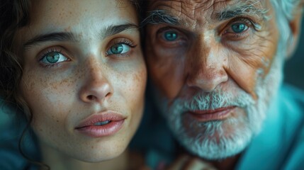 Closeup of a nurse comforting a sick patient