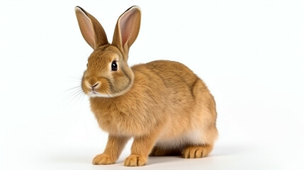 Fototapeta premium white rabbit isolated on white