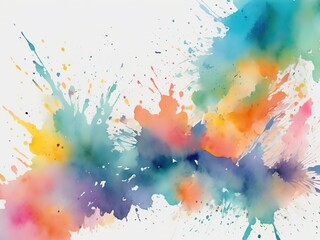 watercolor splash on white background