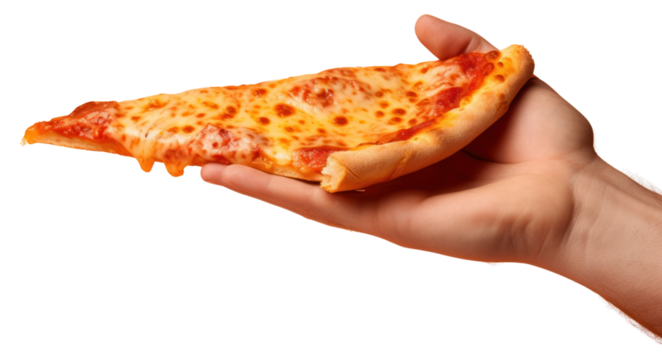 PNG Hand holding a slice of pizza food pepperoni flatbread.