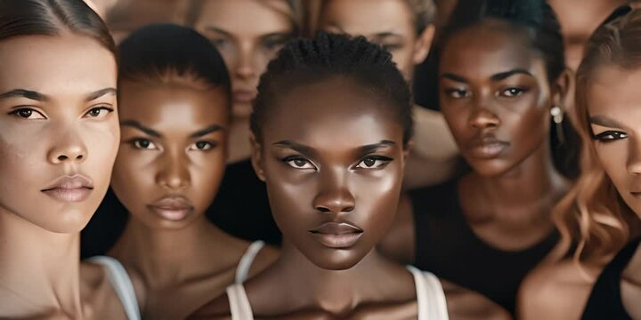 Group Portrait of Strong and diverse Women.