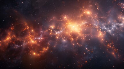 Obraz premium Vibrant nebula with swirling clouds of gas and dust. Abstract background