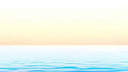 Fototapeta premium Minimalist Ocean: Tranquil Water Reflecting the Soft Transition of Colors from Peach to Blue