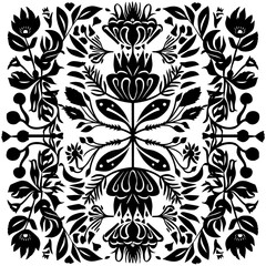 Fototapeta premium floral seamless pattern, pattern, flower pattern, geometric pattern, diagonal pattern, floral, flower, seamless, design, ornament, vector, decoration, art, wallpaper, leaf, illustration, black, style,