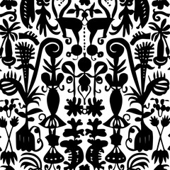 Naklejka premium floral seamless pattern, pattern, flower pattern, geometric pattern, diagonal pattern, floral, flower, seamless, design, ornament, vector, decoration, art, wallpaper, leaf, illustration, black, style,