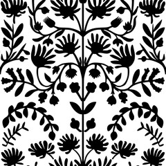 floral seamless pattern, pattern, flower pattern, geometric pattern, diagonal pattern, floral, flower, seamless, design, ornament, vector, decoration, art, wallpaper, leaf, illustration, black, style,