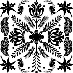 Fototapeta premium floral seamless pattern, pattern, flower pattern, geometric pattern, diagonal pattern, floral, flower, seamless, design, ornament, vector, decoration, art, wallpaper, leaf, illustration, black, style,