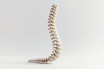Obraz premium Human spine skeleton isolated on white background.