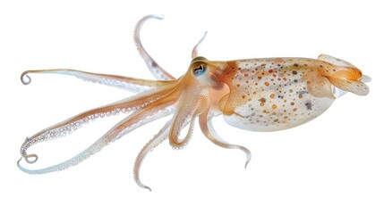 Stunning cuttlefish gracefully glides through the ocean, displaying its vivid hues and elaborate patterns