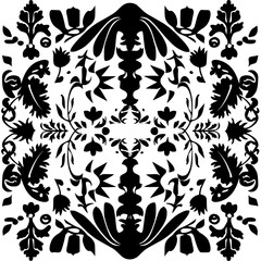 Fototapeta premium floral seamless pattern, pattern, flower pattern, geometric pattern, diagonal pattern, floral, flower, seamless, design, ornament, vector, decoration, art, wallpaper, leaf, illustration, black, style,