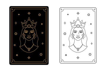 Tarot card empress. The major arcana of a deck of cards.Fortune-telling and predictions on cards.