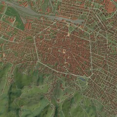 3D illustration of city and urban in Bologna Italy © JINDA