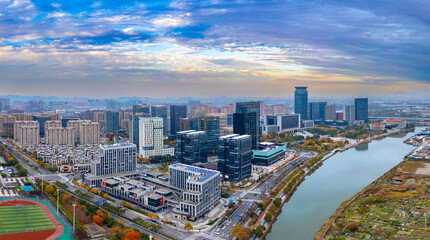 Urban Scenery of Zhenhai District, Ningbo City, Zhejiang Province, China