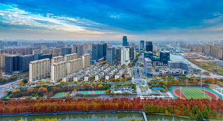 Urban Scenery of Zhenhai District, Ningbo City, Zhejiang Province, China