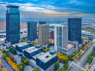 Urban Scenery of Zhenhai District, Ningbo City, Zhejiang Province, China