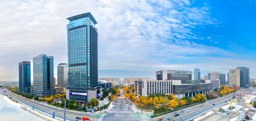 Urban Scenery of Zhenhai District, Ningbo City, Zhejiang Province, China
