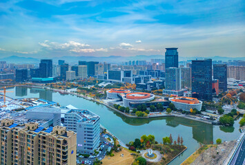 Urban Scenery of Zhenhai District, Ningbo City, Zhejiang Province, China
