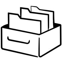 File folders in drawer