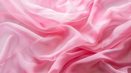 Fototapeta premium Pink lightweight fabric mesh, texture of the fabric, beautifully draped background