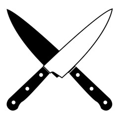 Knife vector illustration isolated on white background. classic modern diseign