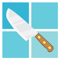 Knife vector illustration isolated on white background. classic modern diseign