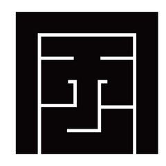 Obraz premium 家紋です。角字という種類です。風の形です。