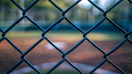 Naklejka premium Chain Link Fence Abstract Geometric Metal Grid Background Pattern