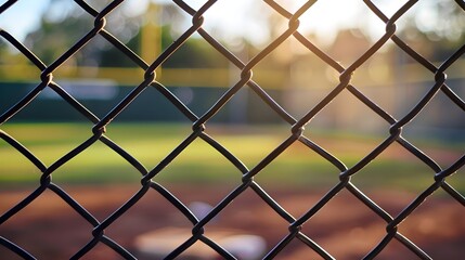 Fototapeta premium Intricate Metal Fence Blocking Picturesque Nature Scenery