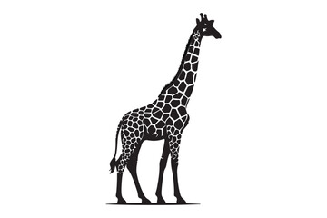 Giraffe silhouette vector image illustration-01.eps