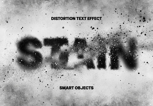 Dust Explosion Distort Text Effect Mockup With Generative AI